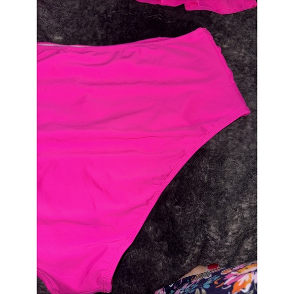 Women's Size XL Two Piece Swim Suit Hot Pink NWOT - Picture 8 of 12